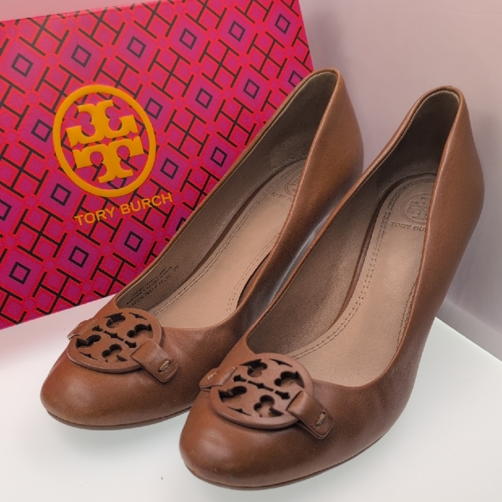 Tory Burch Tan Leather Heels